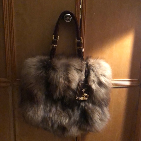 fox fur handbag